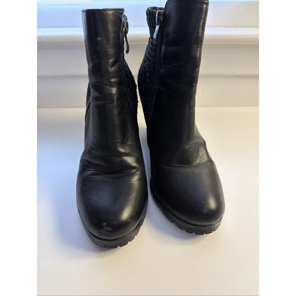 Artica Browns Exclusive leather Waterproof winter Wedge ankle boots size 38‎